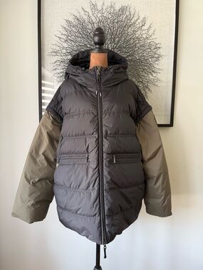 Parajumpers Black Toubre and Olive Hooded Puffer Jacket New with Tags